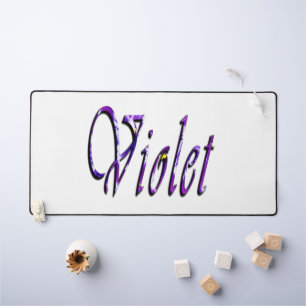 Violet violet floral Nom, Mat de bureau