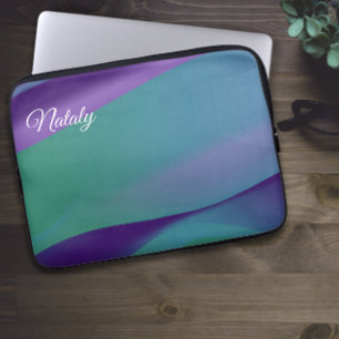 Violet violet minimaliste avec nom Sac électroniqu