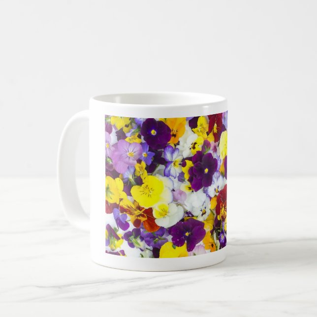 Violets, Lavande, Mug à thème Rose (Devant gauche)