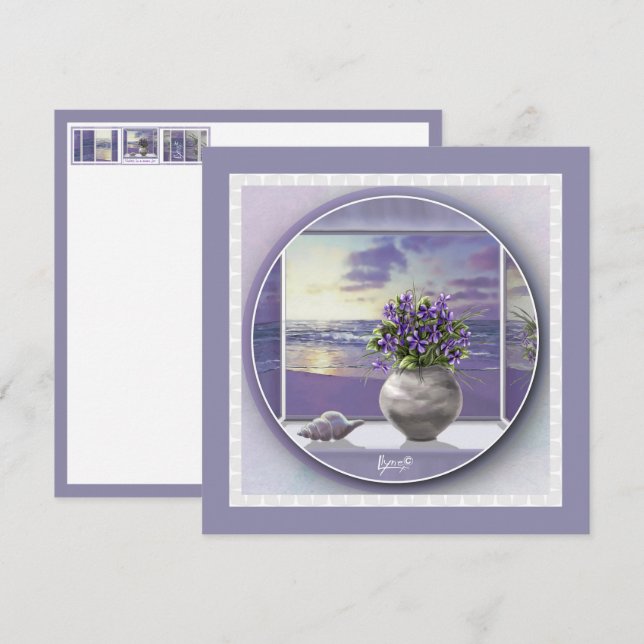 violettes dans un bocal de lune (Devant / Derrière)