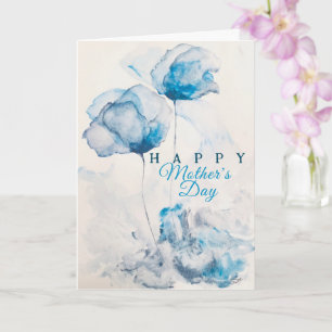 Violettes sont BLEUES Carte de fête des mères flor