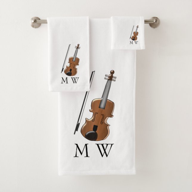 Violin Design Monogrammed (En situation)
