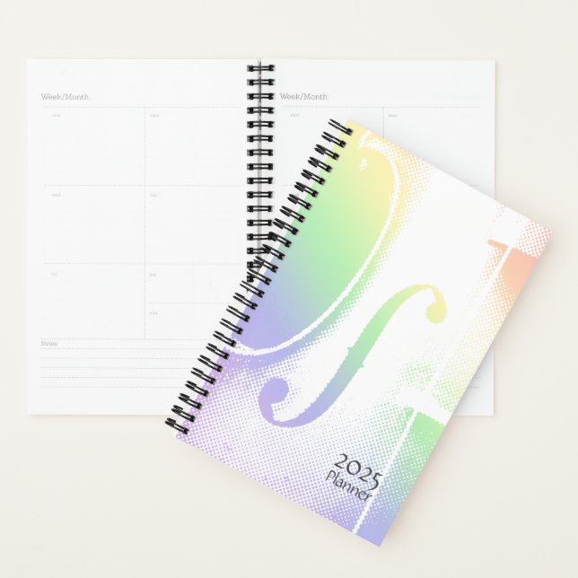 Violon arc-en-ciel Pastel (Devant avec enveloppe)