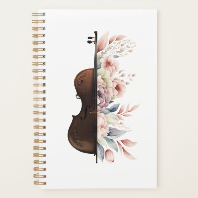 Violon aux fleurs. (Devant)