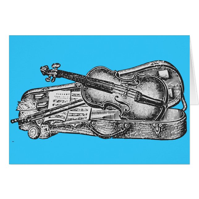 Violon avec le cas (Devant Horizontal)