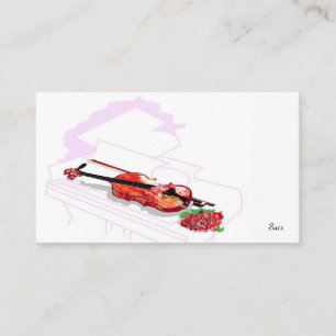 Violon de carte de visite dans le piano