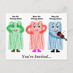 Violon et invitations de considérant/concert