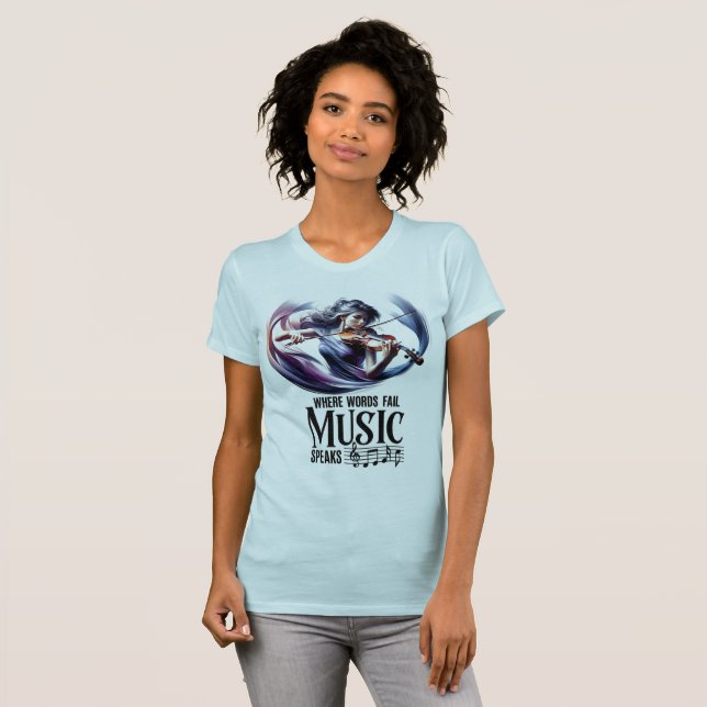 violon féminin t-shirt violon (Devant entier)