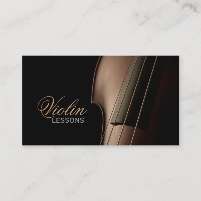 Violon, leçons de musique, Carte de visite instruc (Devant)
