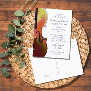 Violon Music Considérant Concert Invitation Carte