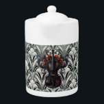Violon noir dans Art Déco Porcelaine GMajor Teapot<br><div class="desc">Violon noir dans Art Déco Porcelaine GMajor Teapot</div>