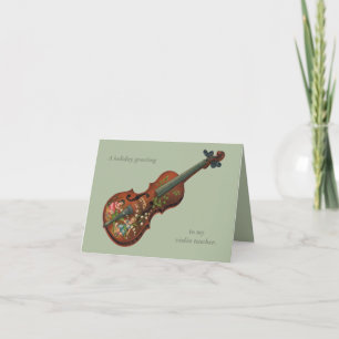 violon victorien fête d'anniversaire carte de voeu