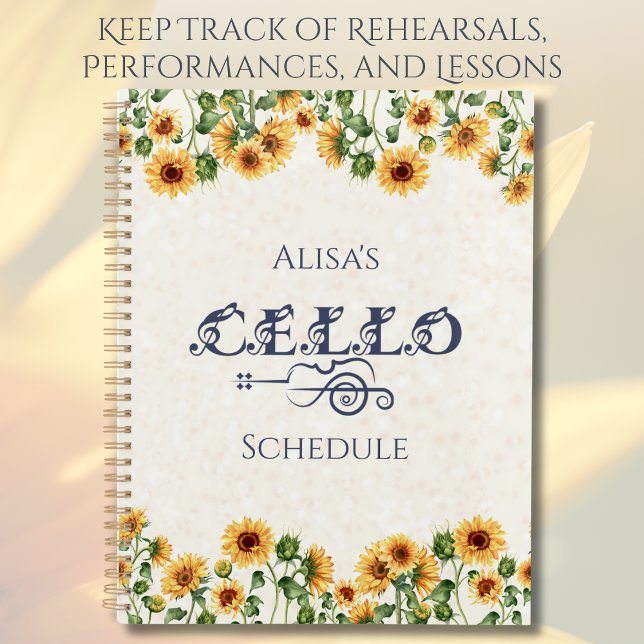 Violoncelliste Planning et calendrier de répétitio (Organize rehearsals and concerts with a personalized cellist planner!)