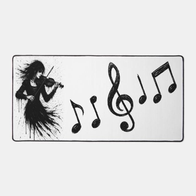 Violoniste Né de l'Encre dans la Tempête du Son (Recto)