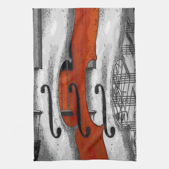 Violons américain MoJo serviette de cuisine (Vertical)