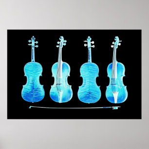 violons stradivarius et affiche bleu arc DE 8.99