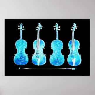 violons stradivarius et affiche bleu arc DE 8.99