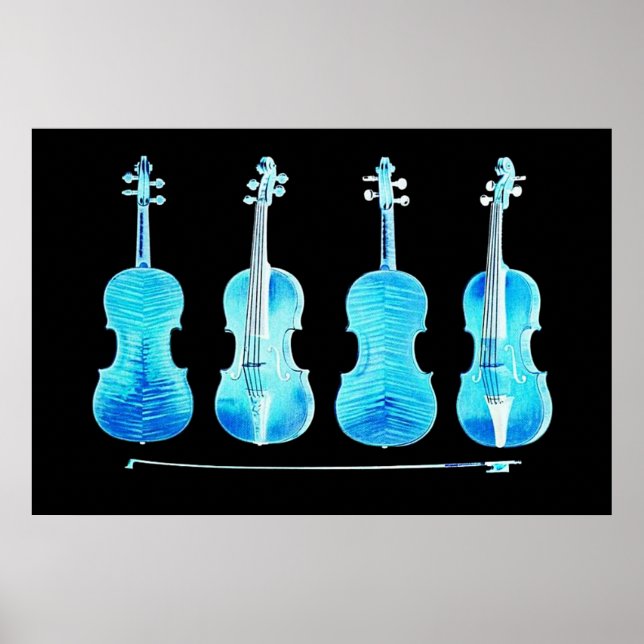 violons stradivarius et affiche bleu arc DE 8.99 (Devant)