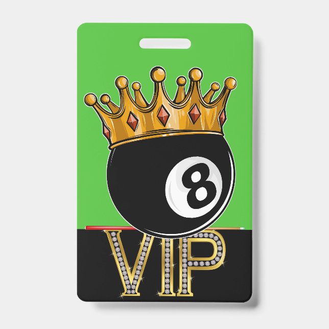 VIP Billard - Badge de cordon de Snooker (Avant)