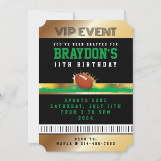 VIP FOOTBALL ALL ACCESS Gold Pass Badge Invitation