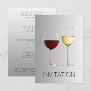Vip Invitation du Club Vip de Vin Rouge blanc
