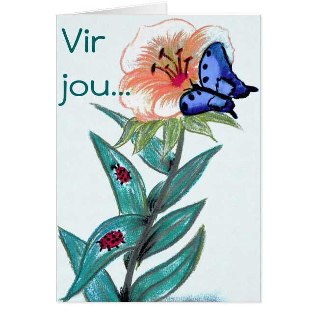 Vir jou - Afrikaanse Groetekaartjie (Devant)