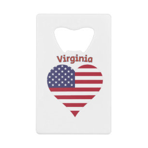 Virginia American Flag Heart