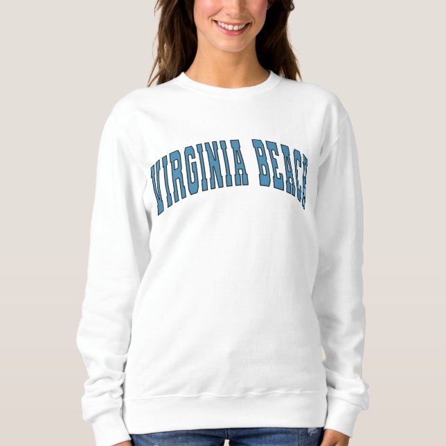 Virginia Beach Vintage Varsity College Style Sweat (Devant)