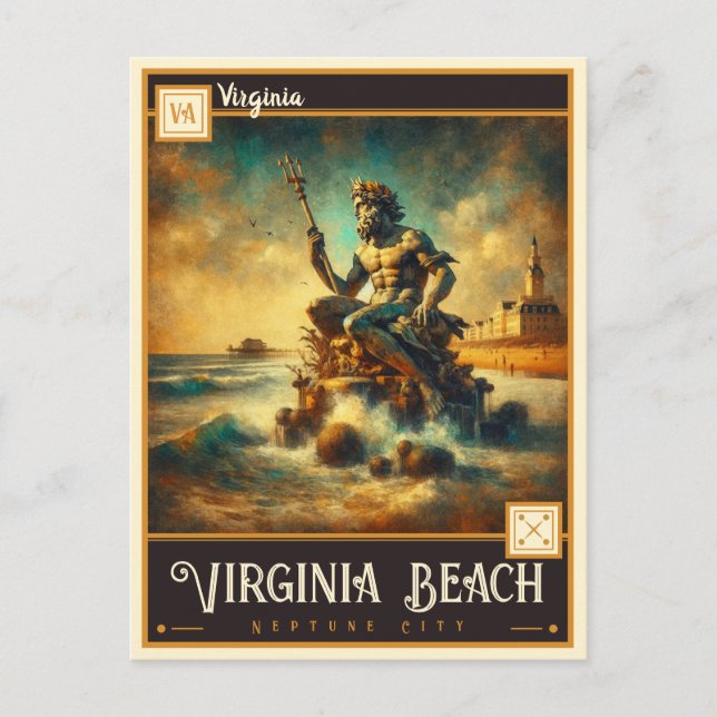 Virginia Beach, Virginia | Carte postale Vintage (Devant)