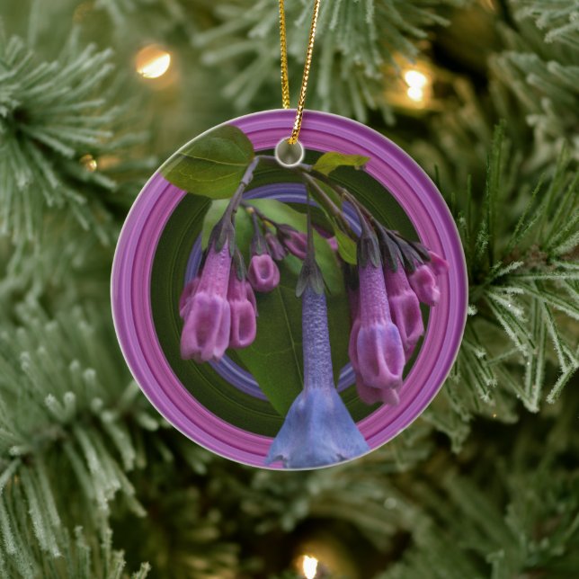 Virginia Bluebells ornement cercle céramique (Arbre)