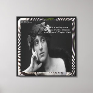 Virginia Woolf & Citation d'écriture Toile imprimé