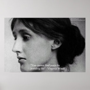 Virginia Woolf "Trouvez la paix" Affiches de citat