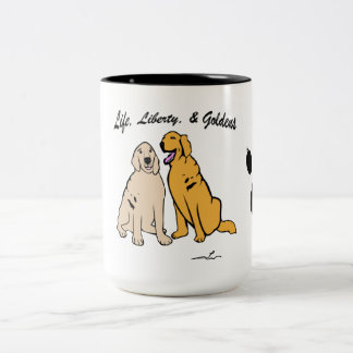 Virginia Wright Goldens Life Liberty Chien Mug (Co