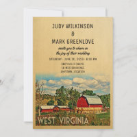 Virginie-Occidentale Faire-part de mariage ferme g