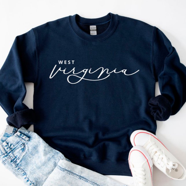 Virginie-Occidentale Script State Femme Sweatshirt (Créateur téléchargé)