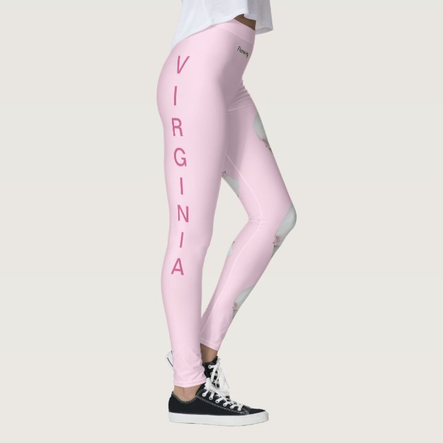 Virginie Rose Flower Dogwood State Leggings (Droite)