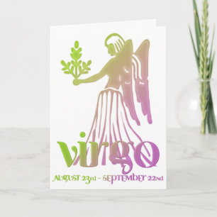 Virgo Astrologie Zodiac Carte d'anniversaire d1