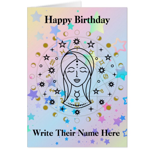 Virgo Astrology Birthday Card  Aug 23-Sept 22 (Devant)