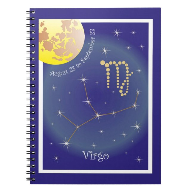 Virgo August 23 à septembre 23 carnet de notes (Devant)