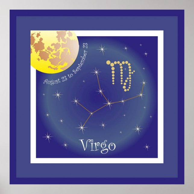 Virgo August 23 à septembre 23 Poster (Devant)