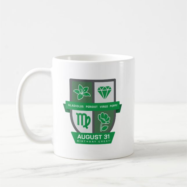 Virgo Birthday Crest™ for August 23-31 Mug (Gauche)