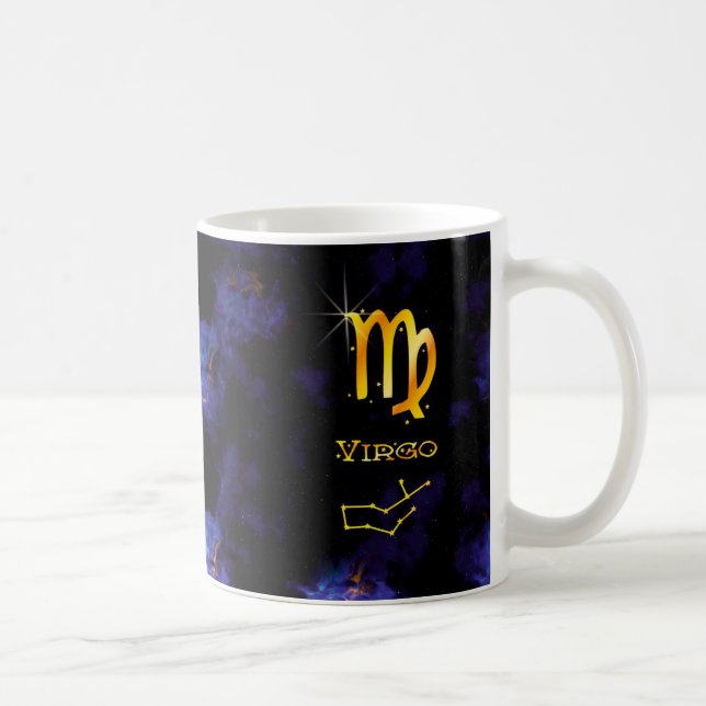 Virgo cadeau personnalisé Mug Anniversaire (Droite)