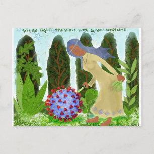 Virgo combat le virus carte postale