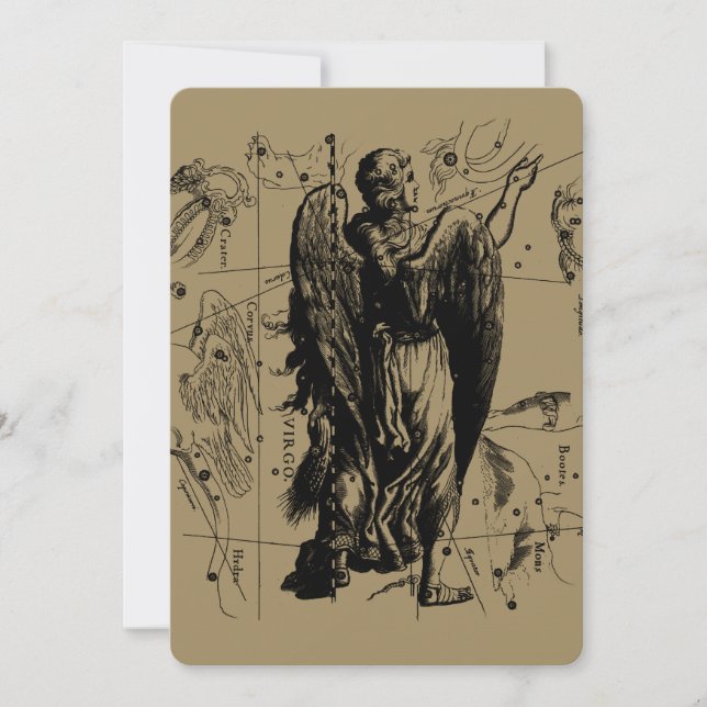 Virgo Constellation Hevelius 1690 23 août 22 septe (Devant)