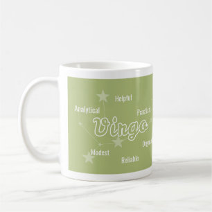 Virgo Olive Green Astrologie Zodiac Sign Mug