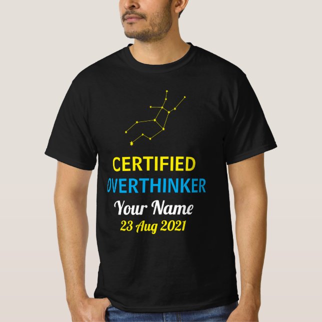 Virgo Overthinker T-Shirt – Personalised Chaos Tee (Devant)