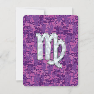 Virgo Sign on Pink Fuchsia Camouflage numérique