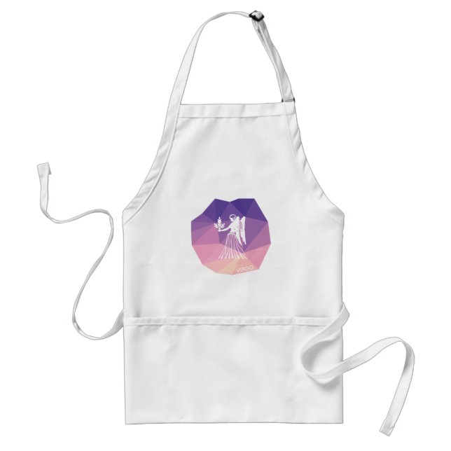Virgo signe zodiaque violet moderne tablier design (Devant)