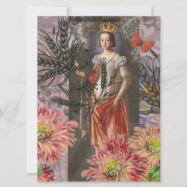 Virgo Woman Portrait Antique Coloré Riche (Devant)