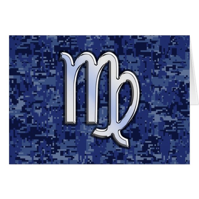 Virgo Zodiac Connexion Camouflage numérique bleu (Devant horizontal)